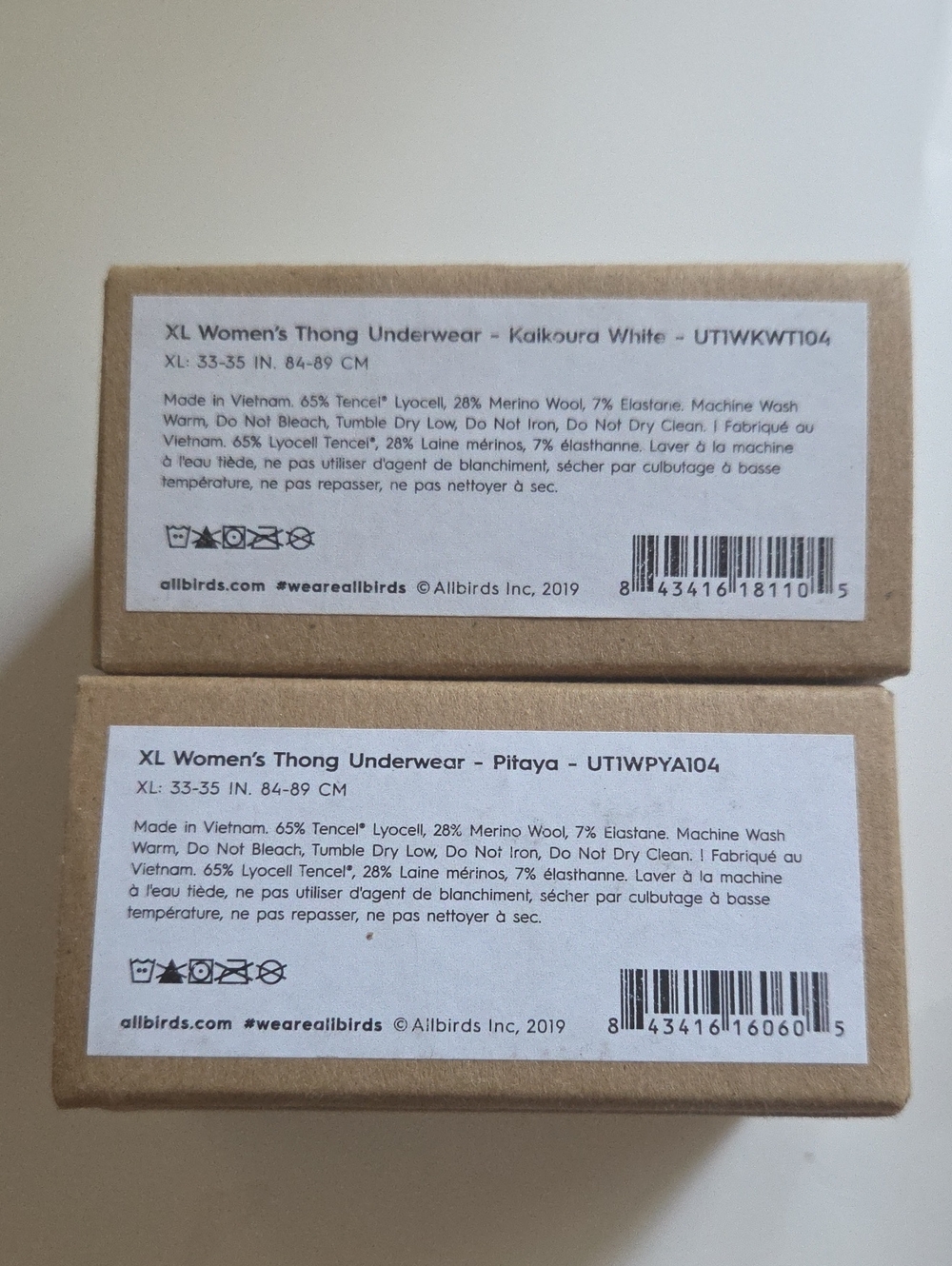 Allbirds Trino Thong Pack - White & Taupe - Picture 2 of 3